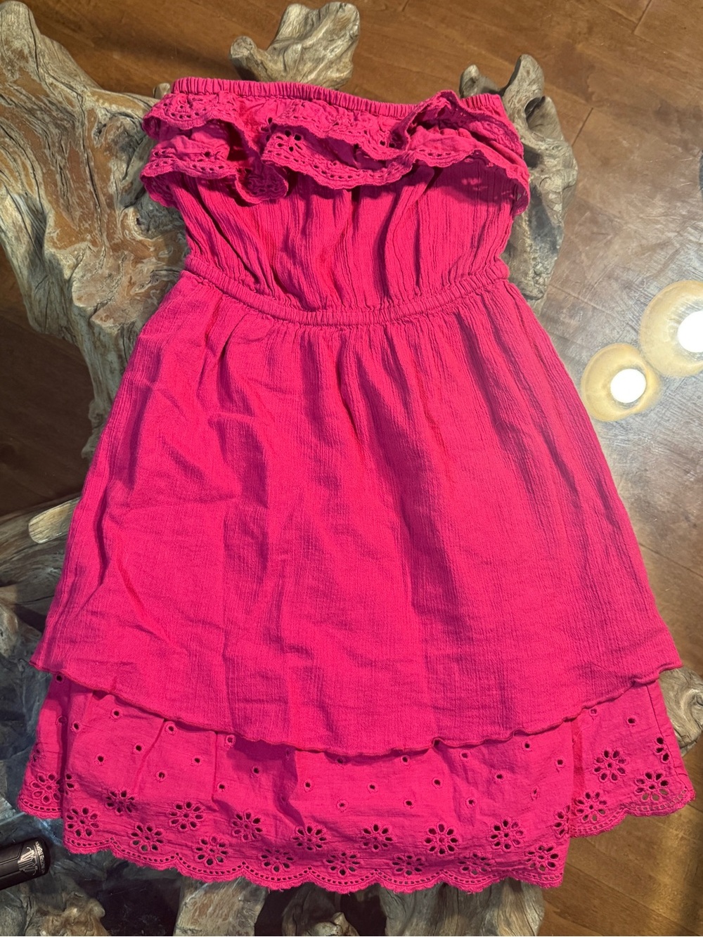 Y2K Ruffle Trim Cotton Sundress